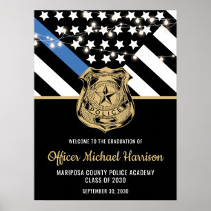 Poster Boas-vindas de Formatura de Oficial da Polícia