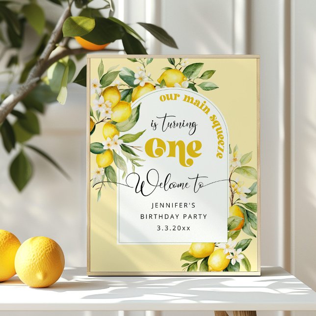 Poster Boas-vindas do primeiro aniversario de limão (Criador carregado)