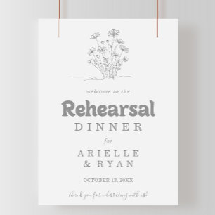 Poster Boas-vindas para Jantar de Ensaios Flor Silvestre 