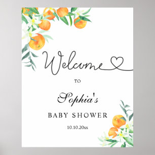 Poster Boas-vindas para o chá de bebê do pequeno encanto
