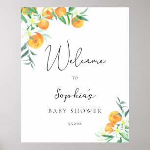 Poster Boas-vindas para o chá de bebê do pequeno encanto