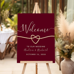 Poster Boas-vindas Românticas de Casamento em Borgonha