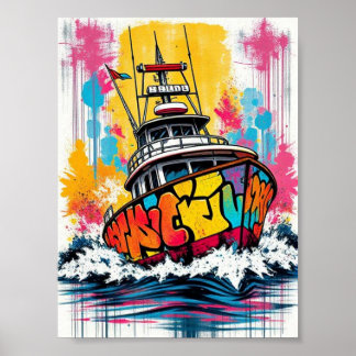 Poster Boat do grafite