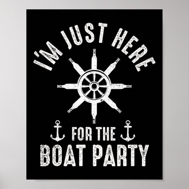 Poster Boat Party Boating Captain Boat Owner Sailor Boate (Frente)