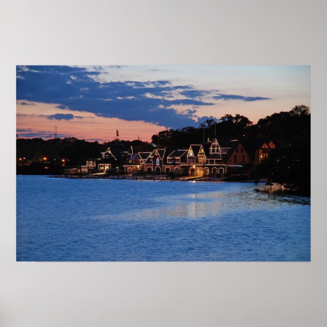 Poster Boathouse Row Dusk (Frente)