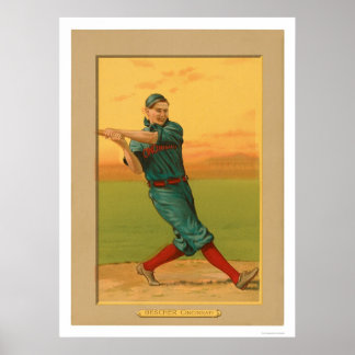 Pôster Bob Bescher Reds Baseball 1911