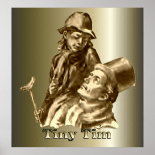 Poster Bob Cratchit e Tiny Tim Christmas Carol