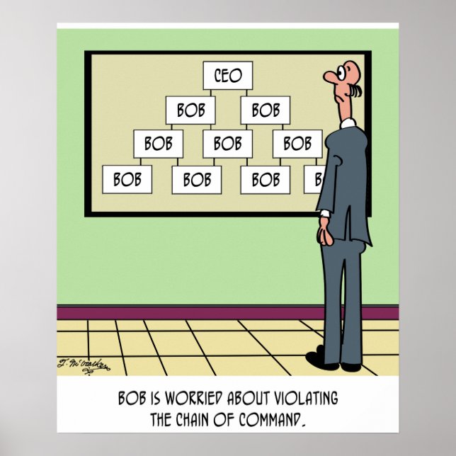 Poster Bob é o único no organograma (Frente)