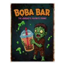 Boba Bar – The Undead’s Favorite... Glossy Poster
