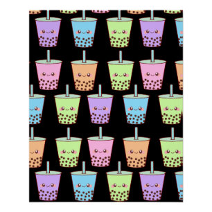 Pôster Boba Milk Tea Flavors