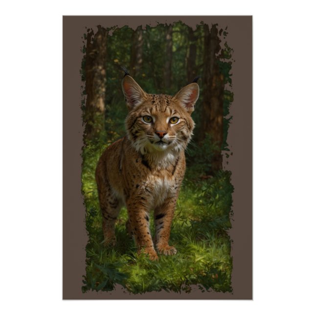 Pôster Bobcat Forest Wildlife (Frente)