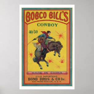 Poster Bobco Bill (foguete chinês do vintage)