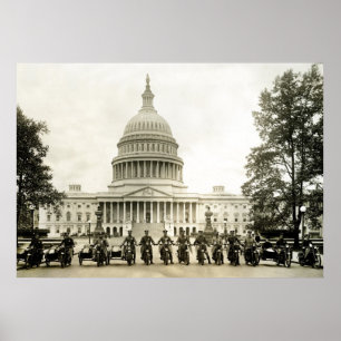 Pôster Bobinas de motocicleta do 1920 do vintage na C.C.