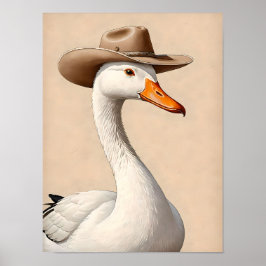 Poster Bobo Cowboy Goose - Arte de Muro Quirky Western