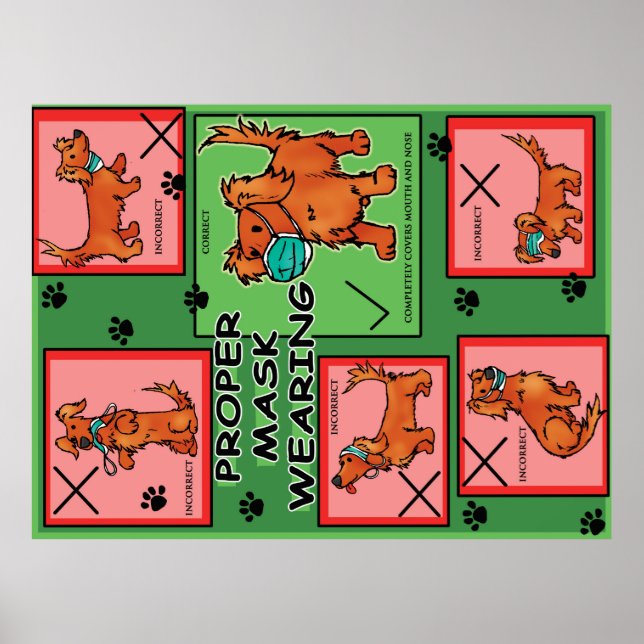 Poster bobo de Veste de máscara adequada (Frente)