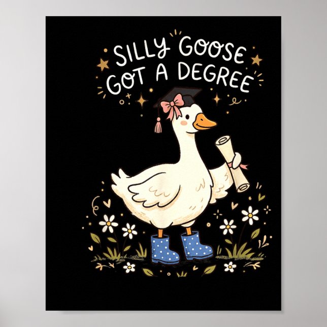 Poster Bobo do ganso se formou, formatura engraçada (Frente)