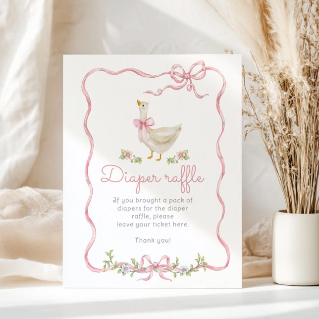 Poster Bobo Ganso arco rosa Fralda de colheita Raffle (Criador carregado)
