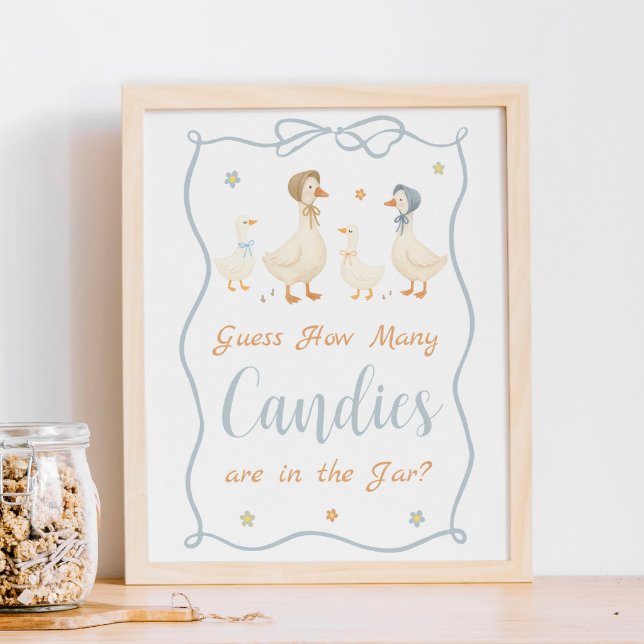 Poster Bobo Goose Chá de fraldas Adivinha Quantas Canetas (Criador carregado)