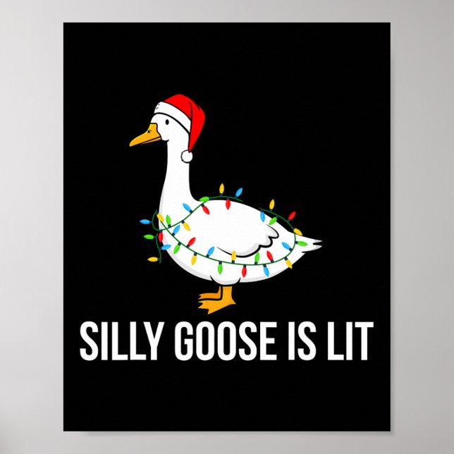 Poster Bobo Goose Fica Engraçado Luzes De Natal Papais no (Frente)
