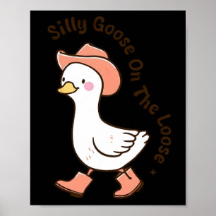 Poster Bobo Goose No Farmário De Cowboy Engraçado Perdido