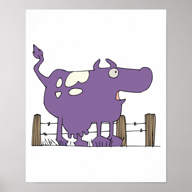 Pôster Bobo Purple COw (Frente)