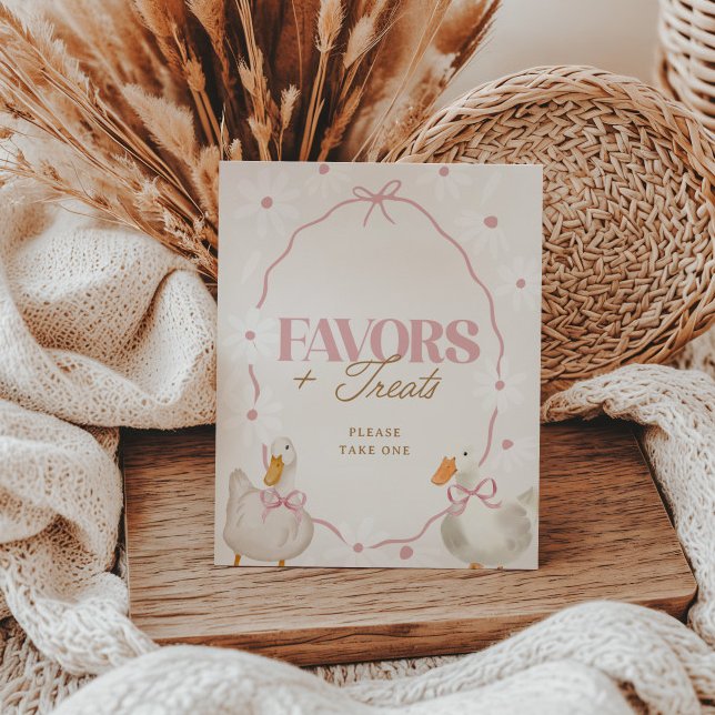 Poster Bobo rosa Sinal de Favoritos e Tratamentos do gans (Criador carregado)