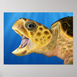 Poster Boca Aberta Estilizada Loggerhead