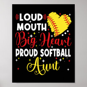 Poster Boca Alta Grande Coração Orgulhoso Tia da Mãe Soft