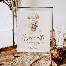 Poster Boca-fralda do urso Boho Teddy