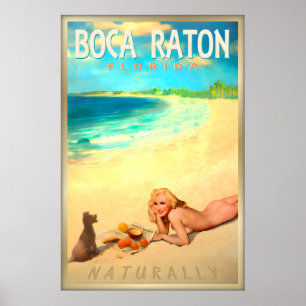 Poster BOCA RATON Flórida Naturalmente Marilyn Monroe Pre