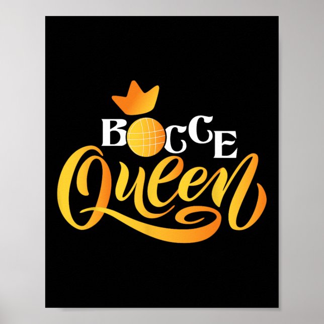 Poster Bocce Queen - Lawn Bowling Game Boule Byll Game En (Frente)