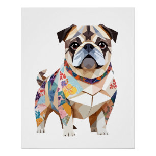 Pôster Bócio Inglês Reproduzindo Um Adorável Bócio Animal