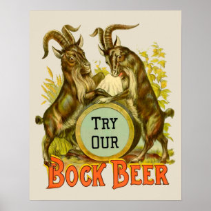 Poster Bock Beer Goats