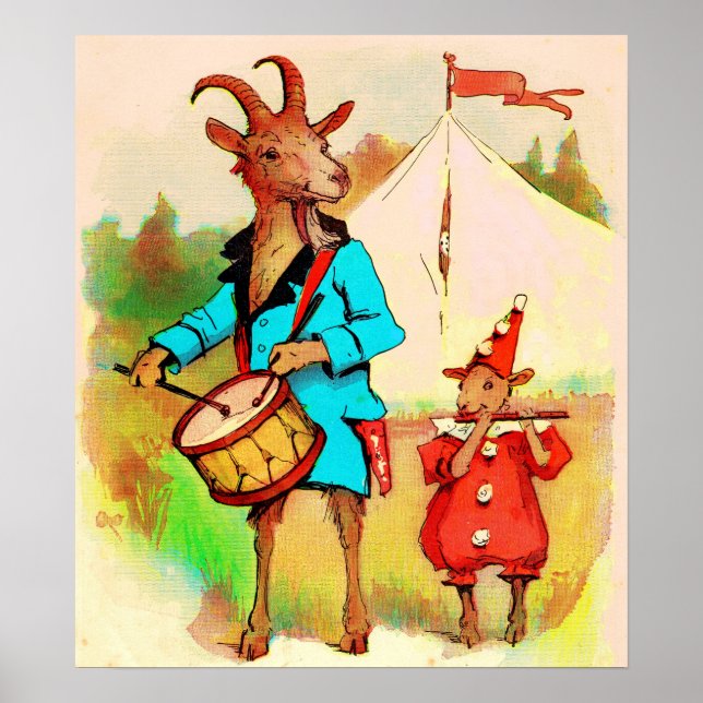 Poster bode grande bode pequeno músicos (Frente)