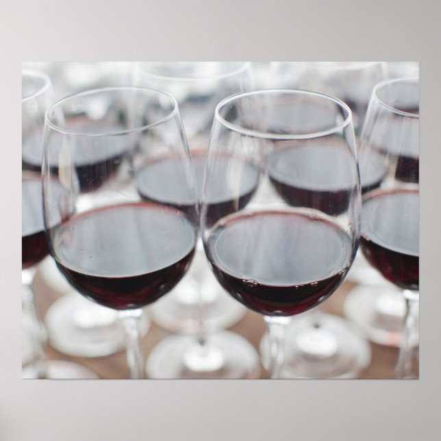 Poster Bodega Marques de Riscal Winery, provando de vinho (Frente)