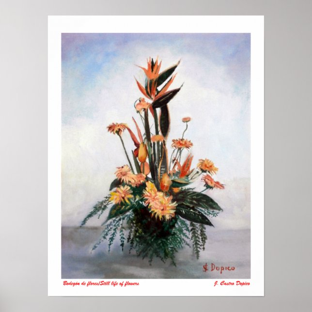Poster Bodegón de flores/Still life of flowers (Frente)