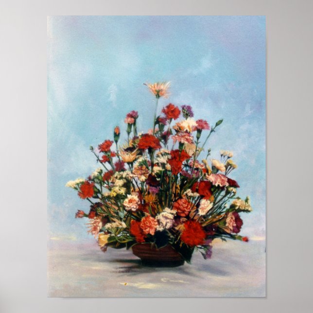 Pôster Bodegón de Flores — Vida estática das flores (Frente)