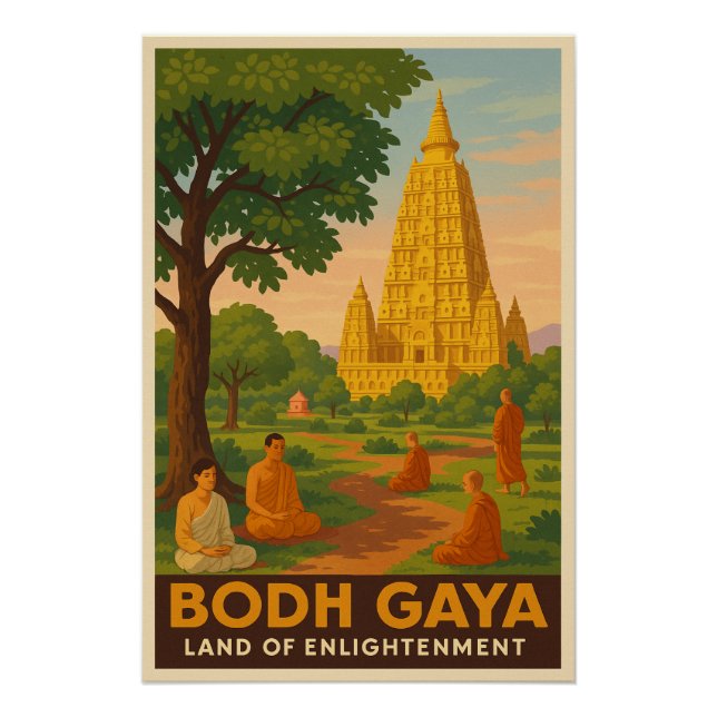 Pôster Bodh Gaya - Terra do Iluminismo (Frente)
