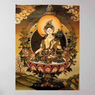 Pôster Bodhisattva fêmea Jetsun Dolma de Tara Buddha