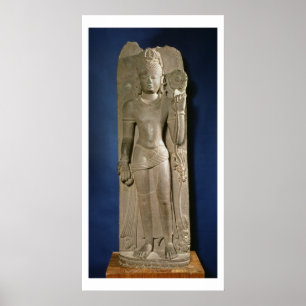 Poster Bodhisattva Padmapani, Nalanda, Bihar, dynast de