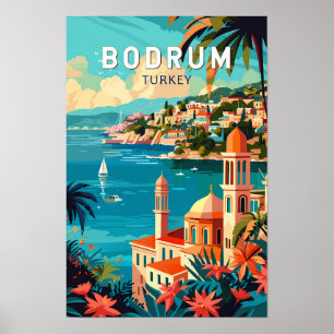 Poster Bodrum Turquia Viagem Arte Vintage
