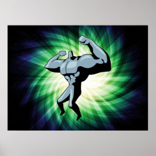 Poster Bodybuilder; verde