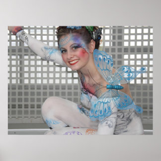 Poster Bodypainting - Butterfly borboleta -