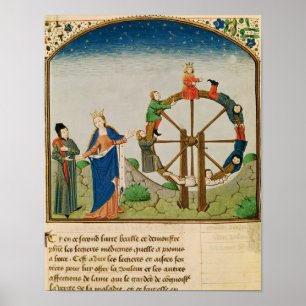 Poster Boethius with the Wheel of Fortune