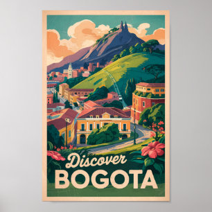 Poster Bogota Colombia Viagem Art Vintage