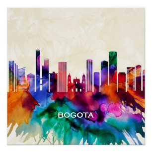 Pôster Bogota Skyline