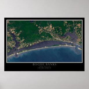 Poster Bogue Banks Carolina do Norte De Mães De Satélites