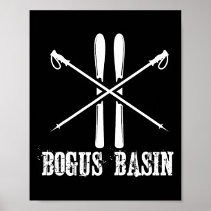 Poster Bogus Sin Ski Skiier Skiing Down Hill Alpino