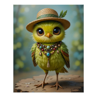 Pôster Bohemian Baby Bird