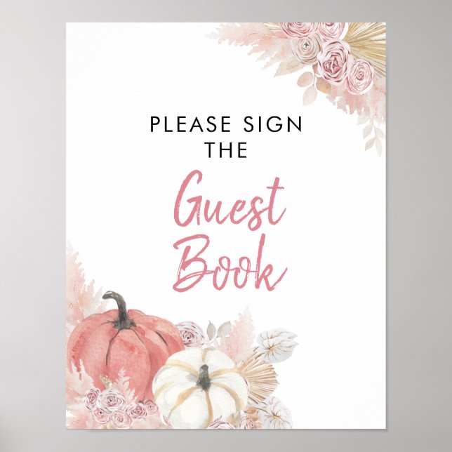 Poster Bohemian Cai no Amor Pumpkin Guest Book (Frente)